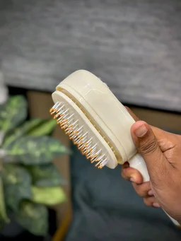 Electric Spray Retractable Air Cushion Comb – Anti-Tangle Scalp Massage Hairbrush with Mist Spray Function