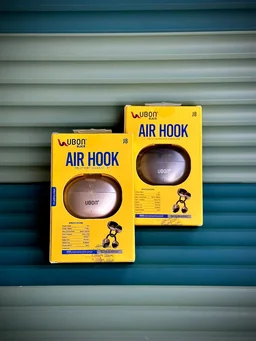 UBON Black Air Hook J8 Truly Wireless Earclips – Open-Ear Bluetooth Earphones with Mic & Type-C Charging - White