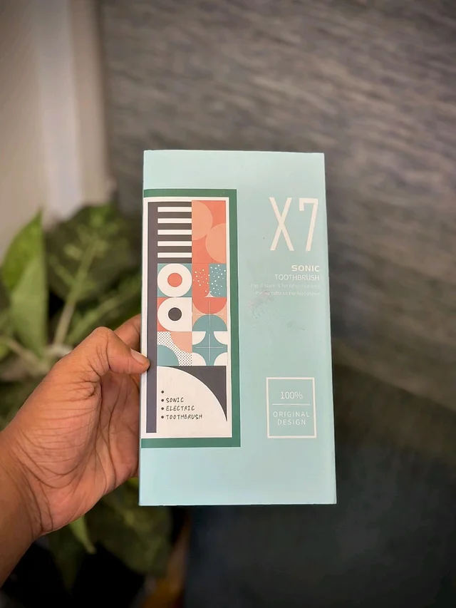 Premium X7 Sonic Electric Toothbrush with USB Charging Cable & Extra Heads