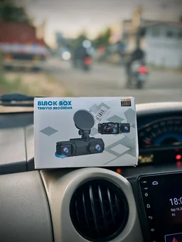 Black Box Dual Dash Cam 1080P Full HD Car Camera Video Recorder with Night Vision & 180° Adjustable Camera