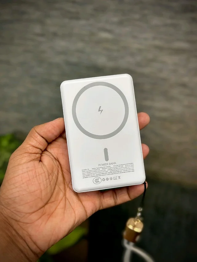 Ronin R-12L 10000mAh Magnetic Wireless Power Bank – PD Fast Charging Portable Charger with Built-In Stand & Lanyard Strap