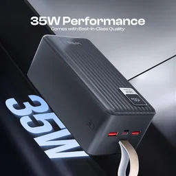 UBON 50000 MAH Powerbank With 35W Fast Charging Dual USB / Type-C / V8 Ports And Digital Charging Indicator Display