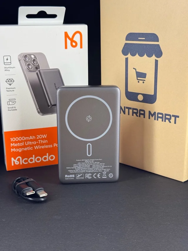 Mcdodo 10000 Mah Ultra Thin MagSafe Wireless Power Bank With 20w Fast Charging