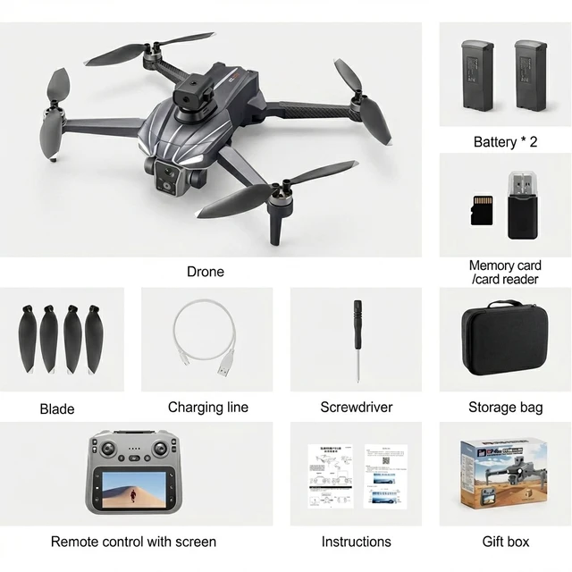 K18 Max GPS Drone With HD Camera And Inbuilt Display Remote