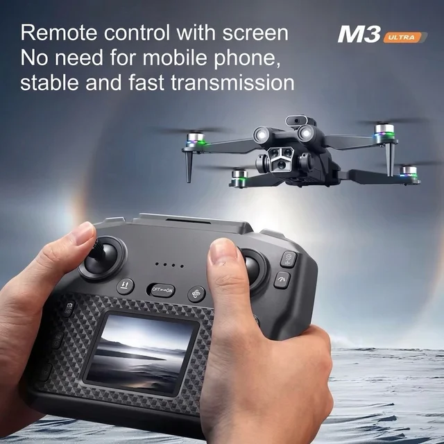 M3 Ultra Brushless Drone With Inbuilt Display Remote