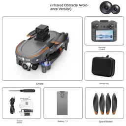 S28 GPS Drone With Inbuilt Display Remote, Brushless Motor And Obstacle Avoidance Sensor
