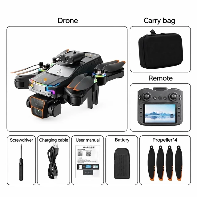 JS39P Brushless Motor Drone With Inbuilt Display Remote