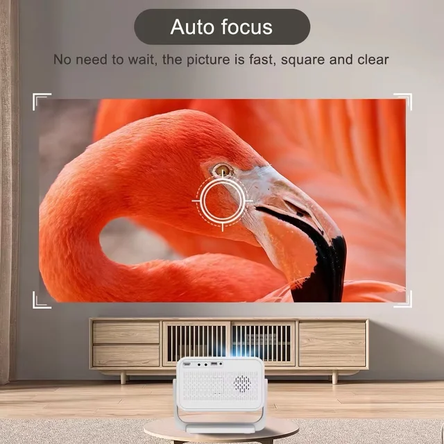 P21 Projector With 4k UHD Support And Upto 200 Inches Large Screen Automatic Keystone And Focus Android 13 OS