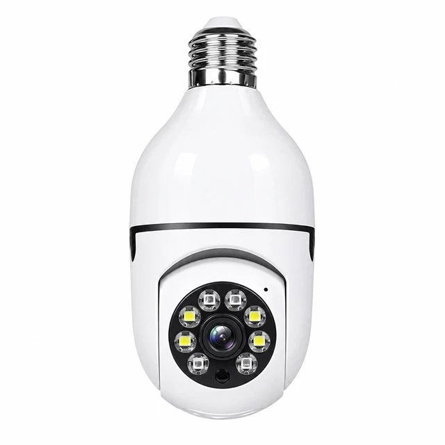 HD Bulb Shape WiFi CCTV Camera With Night Vision, Two Way Communication, Motion Detection, Live Viewing Anywhere And 360° Electronic Rotation