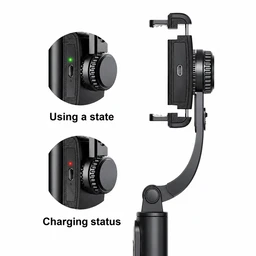 Q08 1-axis Gimbal Stabilizer With 2.5 Feets Extendable Rod And Wireless Remote Also Works As Tripod And Selfie Stick