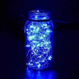 BLUE Rice Bulb Lights for Home Decoration Indoor Outdoor, 20 Metre - 20 Metre, Blue