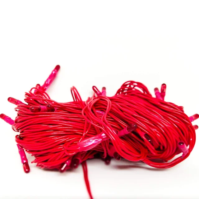 RED Rice Bulb Lights for Home Decoration Indoor Outdoor, 10 Metre - 10 Metre, Red