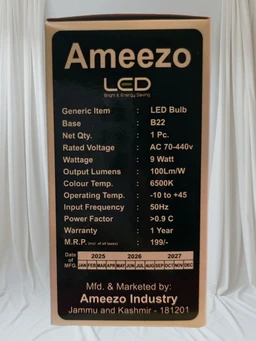 Ameezo 9 Watt Led Bulb (2400 pcs) - 9 Watt, White, 9