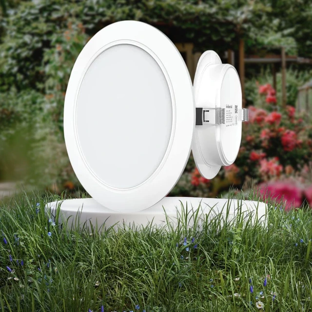 12w Ceiling Panel Light Round|Downlight|suitable For 4 Inch Junction Box|cool Daylight (6500k)