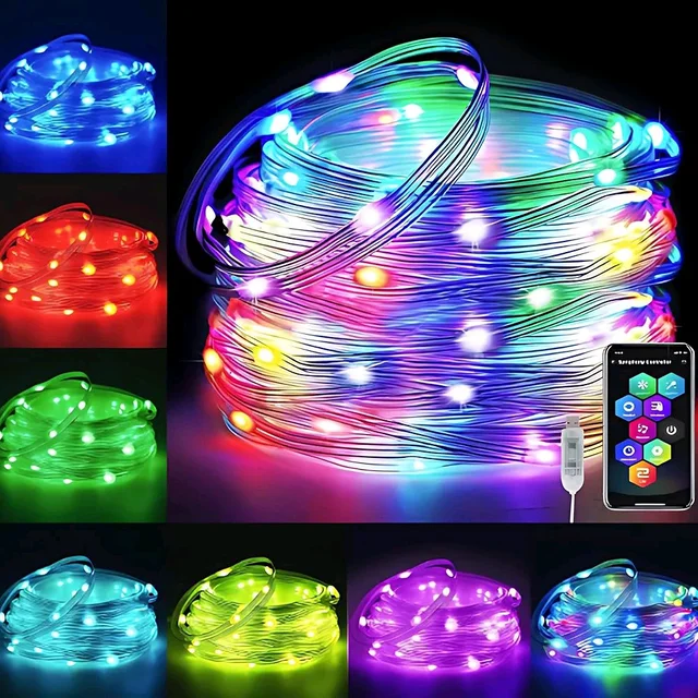 10 Meter, 100 LEDs | Led Lights for Decoration, Fairy Lights for Room Decora, Smart Bluetooth String Lights, Usb Operated

