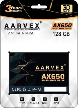 AARVEX INTERNAL SSD 128GB AX650 - 128GB, SATA 2.5"