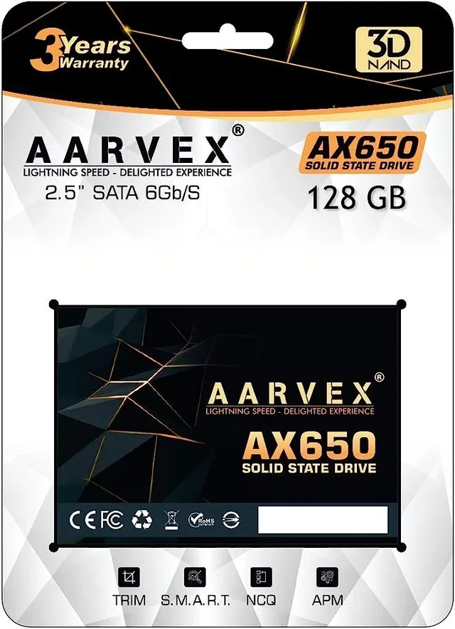 AARVEX INTERNAL SSD 128GB AX650 - 128GB, SATA 2.5"