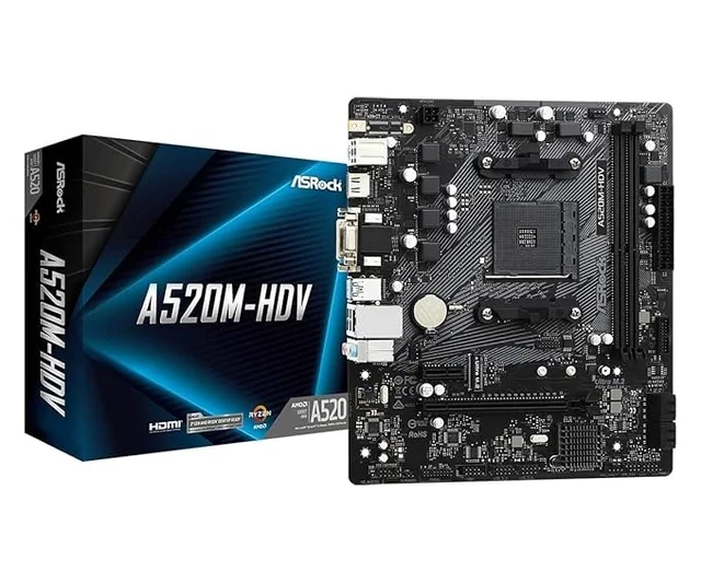 ASROCK ASRock Motherboard A520M DDR4 For AMD AM4 Socket - AM4 SOCKET, A520
