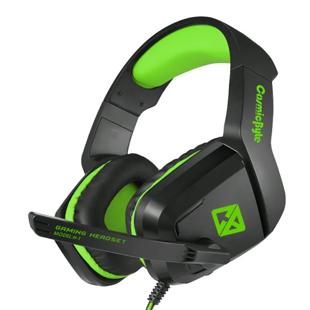 CosmicByte Cosmic Byte GAMING Headphone with MIKE - Wired, H-1, Green