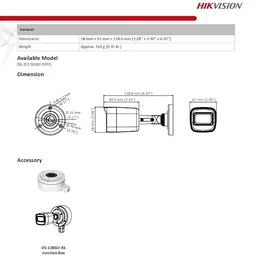 HIKVISION Hikvision 2MP Regular HD Bullet Camera With Audio - REGULAR, 2MP