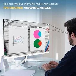 LAPCARE Gaming LED Monitor LM22WHD-SP - 22" (54.61CM) With In-Built Speaker, FHD Display|Refresh Rate 60Hz|1920 X 1080| 16:9 Aspect Ratio, Response 5ms |Metal Stand & VGA+ HDMI Ports (3 Year Warranty) - LM22WHD-SP, LAPCARE, 22 inch