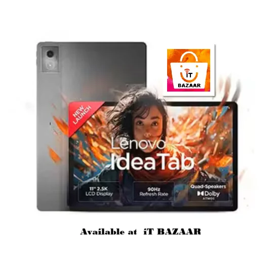 Lenovo Idea Tab Smartchoice |11-inch 2.5K Clear Display, 90Hz Refresh Rate, 8GB RAM, 256GB ROM| MediaTek Dimensity 6300| 7040mAh Battery|4 Speakers| USB-C |Wi-Fi + 5G |AI-Enabled, Luna Grey