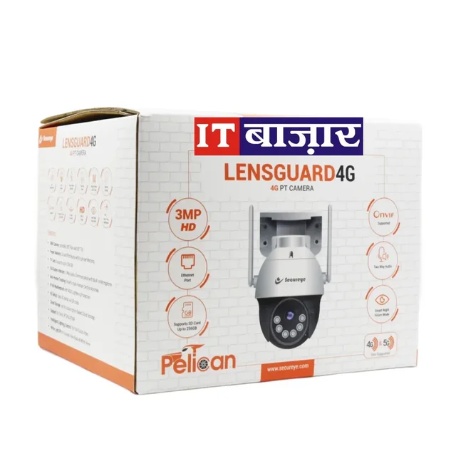 Secureye LENSGUARD 4G IP PTZ Camera 3MP With Two Way Audio - Lensguard4G, 3MP
