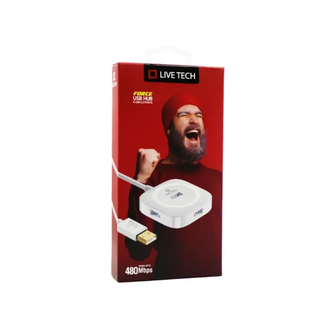 LiveTech USB Hub 4 Port 2.0 Force - LiveTech