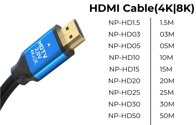 NPTECH HDMI CABLE 4K (M to M) for MONITOR | TV | DVR-NVR | LED - 10M