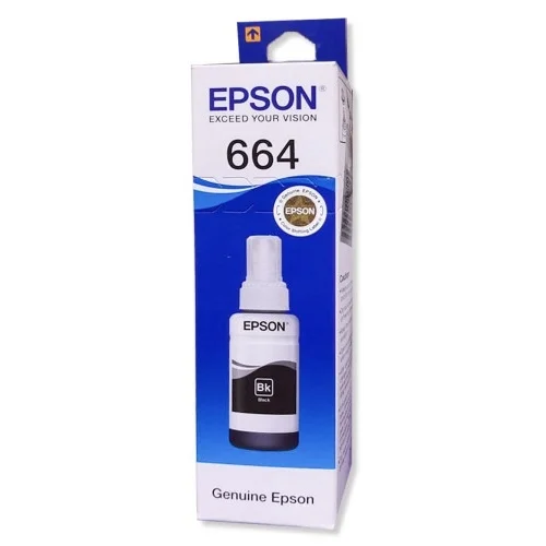 EPSON 664 Black Ink Bottle 70ml - 1 Pcs, Black