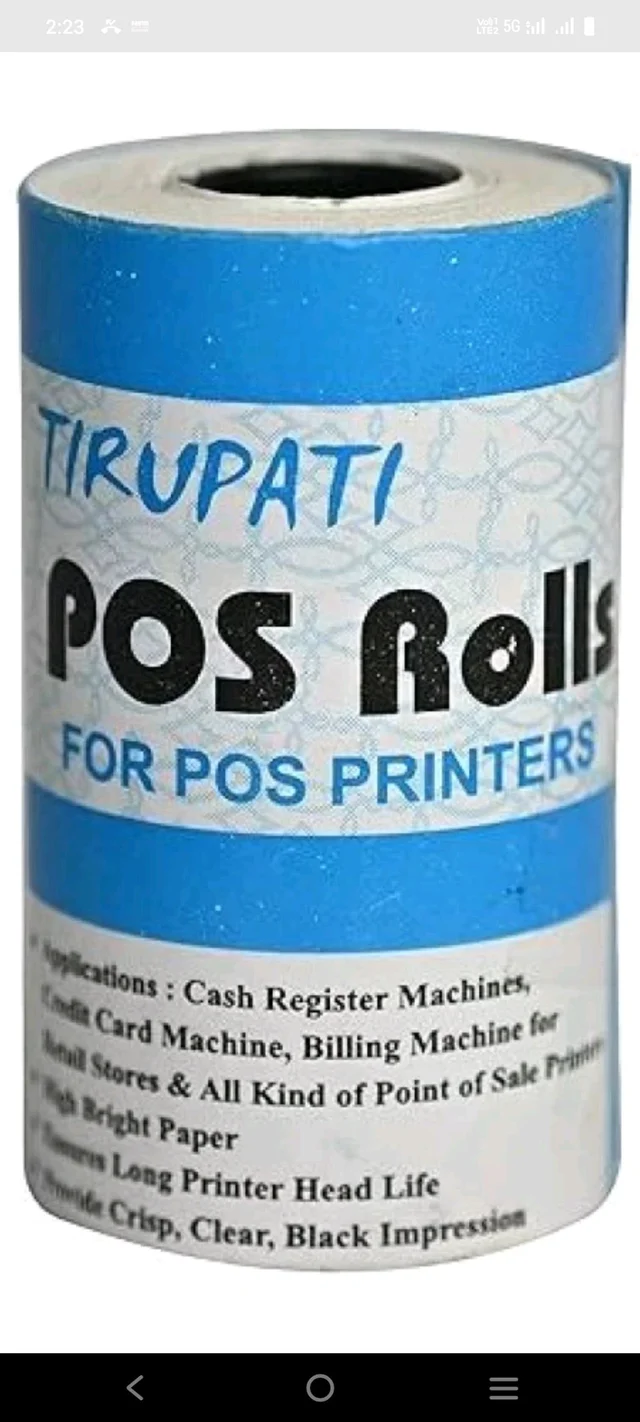 TIRUPATI Tirupati POS Thermal Roll 78x50 - TIRUPATI