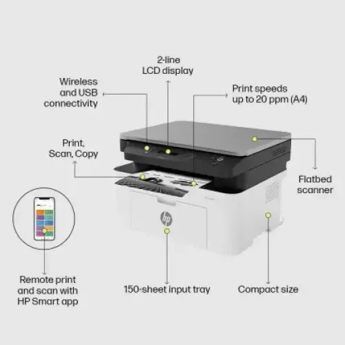 HP MFP M1188W WIFI LASER PRINTER - LASERJET, MULTIFUNCTION, BLACK