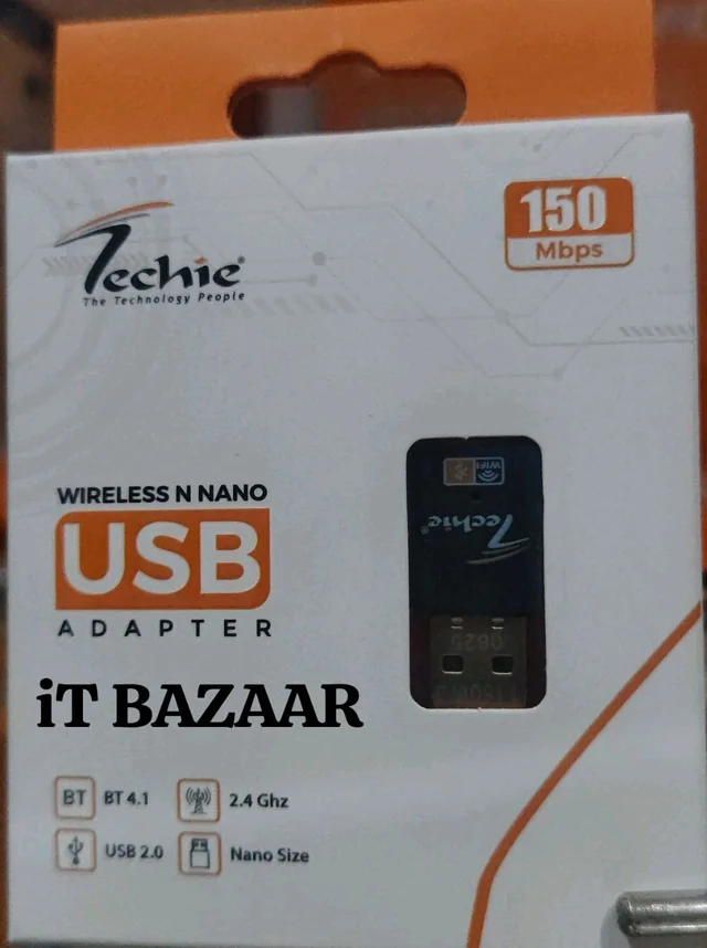 Techie 150Mbps Wireless USB WiFi + Bluetooth Adapter - WIFI + BT, TECHIE