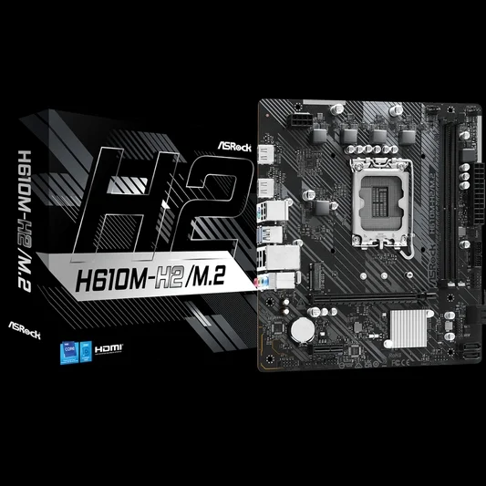 ASROCK H610M DDR4 H2/M.2 MOTHERBOARD -12th/13th/14th - H610, 12th/13th/14th