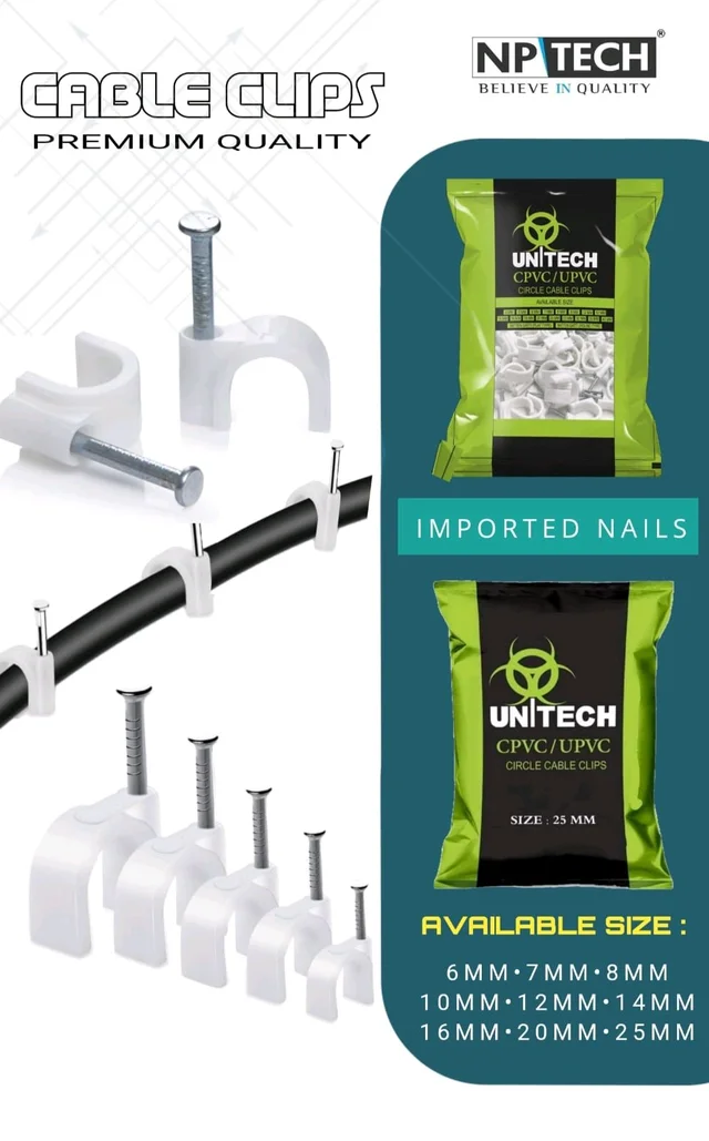 NPTECH CABLE CLIPS 6mm - 6MM