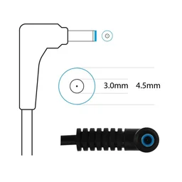 LAPTOP ADAPTER for HP BLUE PIN 65W Compatible - TECHIE, 65W, BLUE PIN (4.5mm x 3.0mm)