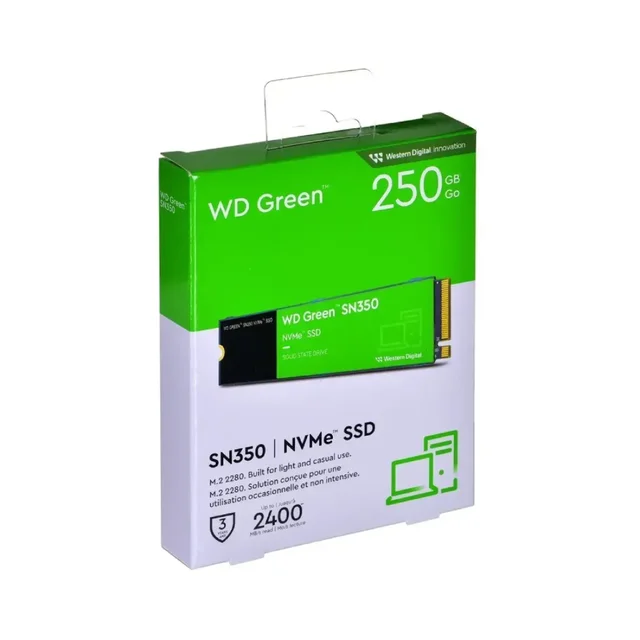 WD Internal SSD 250GB NVMe 2280 Green - 250GB, NVME SSD, SN350, WD GREEN