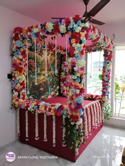 Ratan Flora Artificial Flower Ganpati Decoration