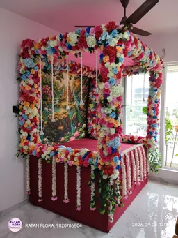 Ratan Flora Artificial Flower Ganpati Decoration