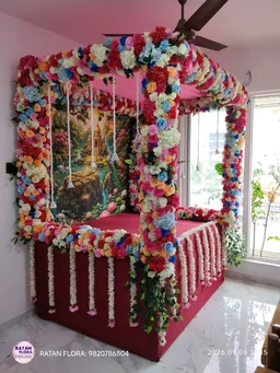Ratan Flora Artificial Flower Ganpati Decoration
