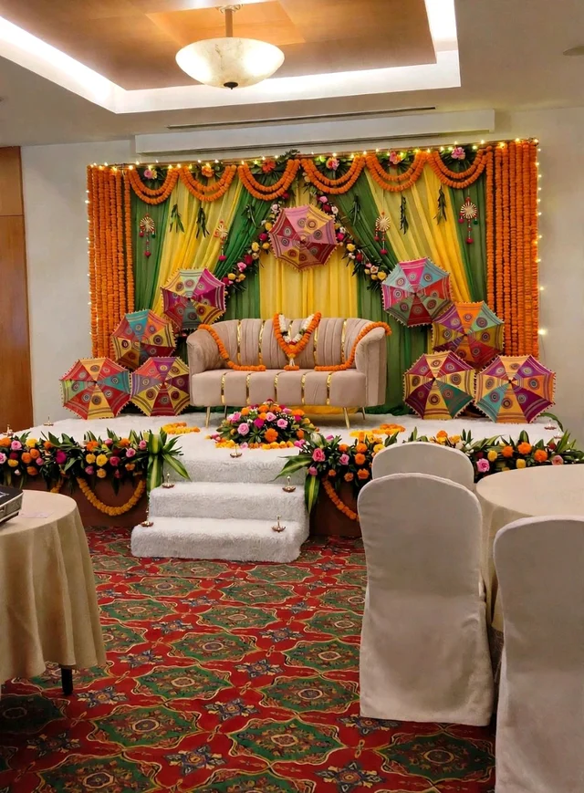 Mahendi Decoration Real/Artificial Flower 