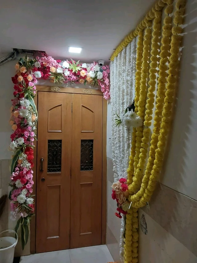 Home Decoration Package Gate, Backdrop,Hall Room, Welcome Bord,Decoration Artificial Flower & Real Green