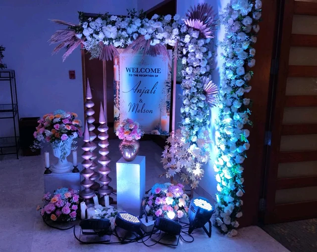 Welcome Bord Decoration Artificial Flower Real Green 
