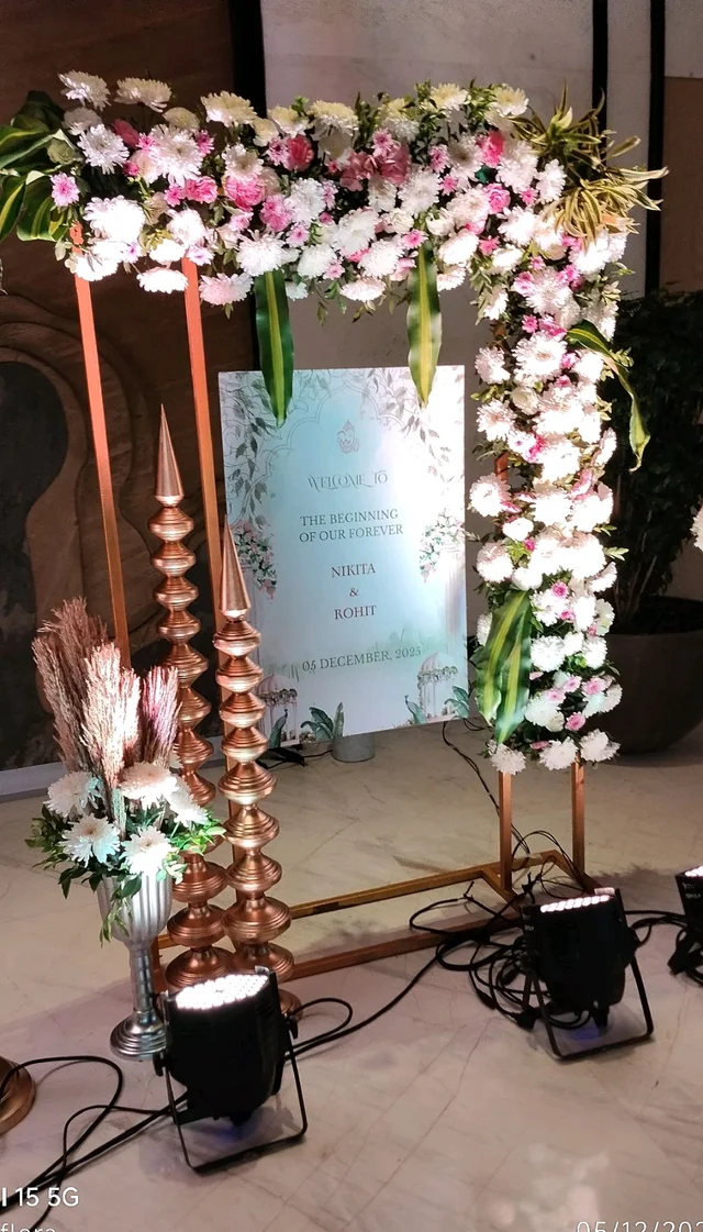 Real Flower Welcome Bord Decoration 