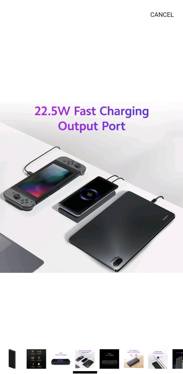 Xiaomi Wireless Power Bank 10000mAh | 22.5W Fast Charging (USB-A) | 10W Wireless Charging | Two-Way Fast Charging | Fast Charging USB C Input Port