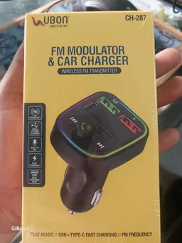 UBON Ubon CH-287 FM Modulator and Car Charger - Black