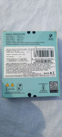 Ambrane aerosync 10000 mah magsafe power bank