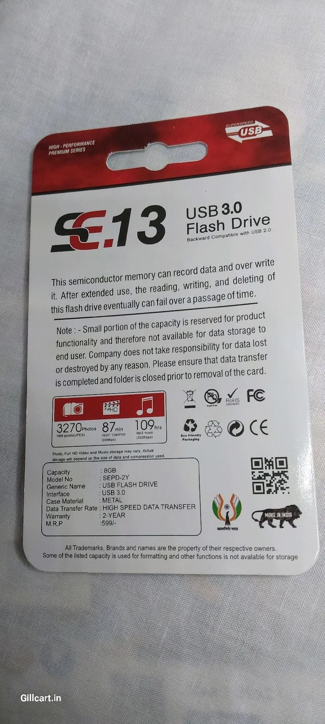 SE13 8GB Pendrive