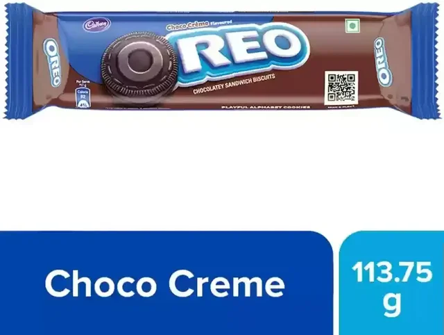 Cadbury Oreo Chocolate Flavoured Sandwich Cream Biscuits - 113.75 gm