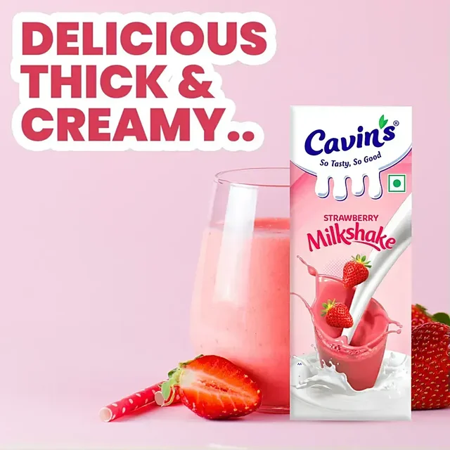 Cavin's Strawberry Milkshake - 180 ml